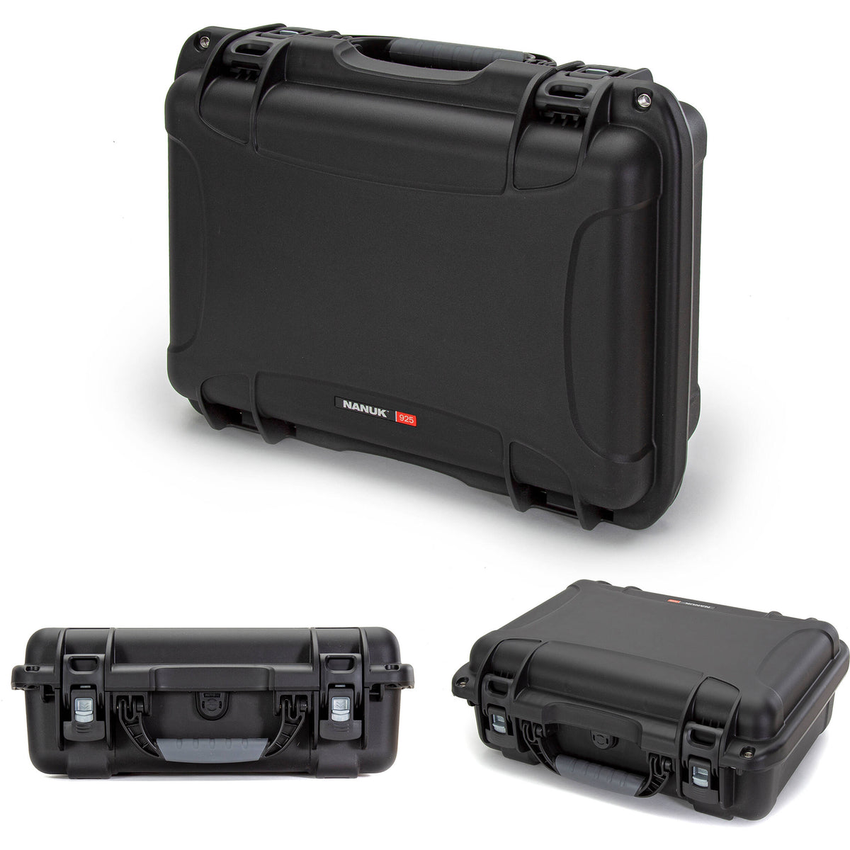 Estuche Rígido Nanuk 925 con divisores acolchados (Negro) - vista trasera
