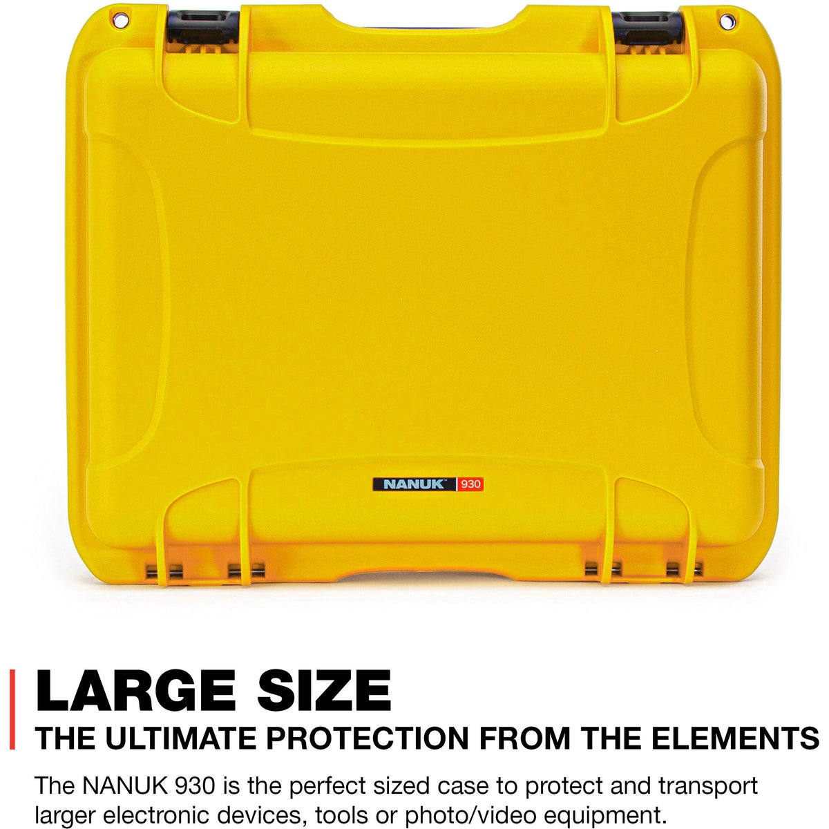 Estuche Rígido Nanuk 930 con espuma (Amarillo) - vista frontal