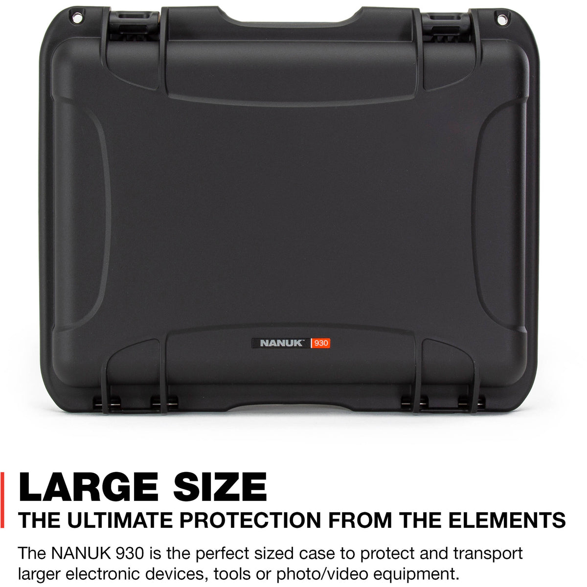 Estuche Rígido Nanuk 930 con espuma (Negro) - vista frontal