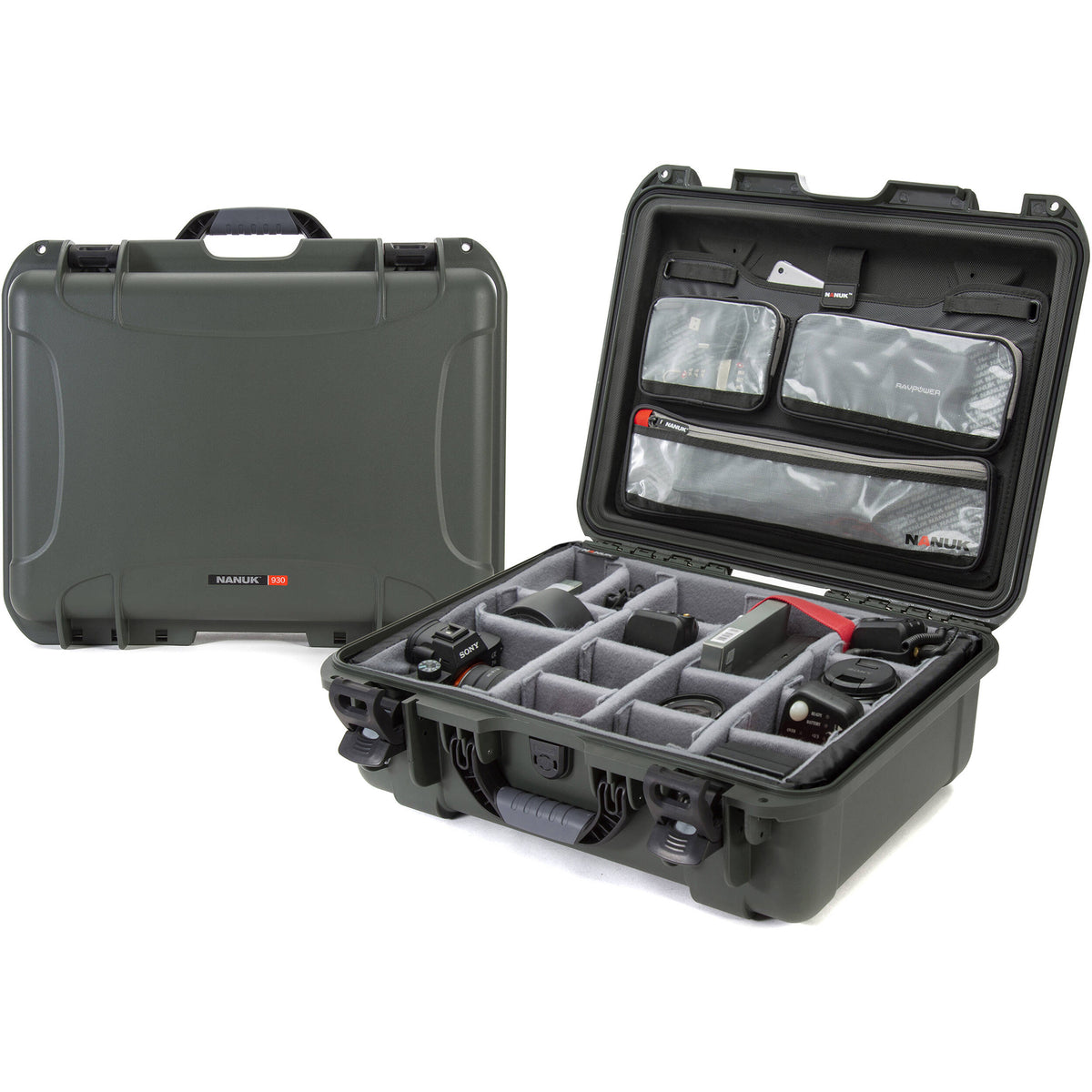 Estuche Rígido Nanuk 930 con Pro Photo Kit (Verde oliva) - vista principal