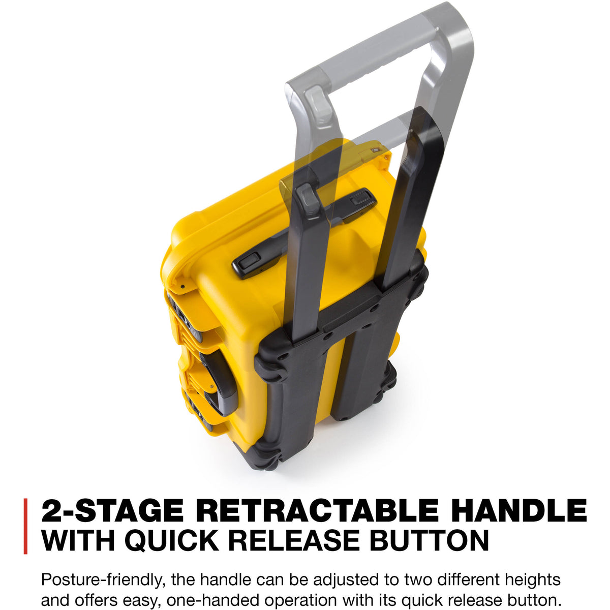 Estuche Rígido Nanuk 935 con ruedas (Amarillo, 28.5L) - vista frontal