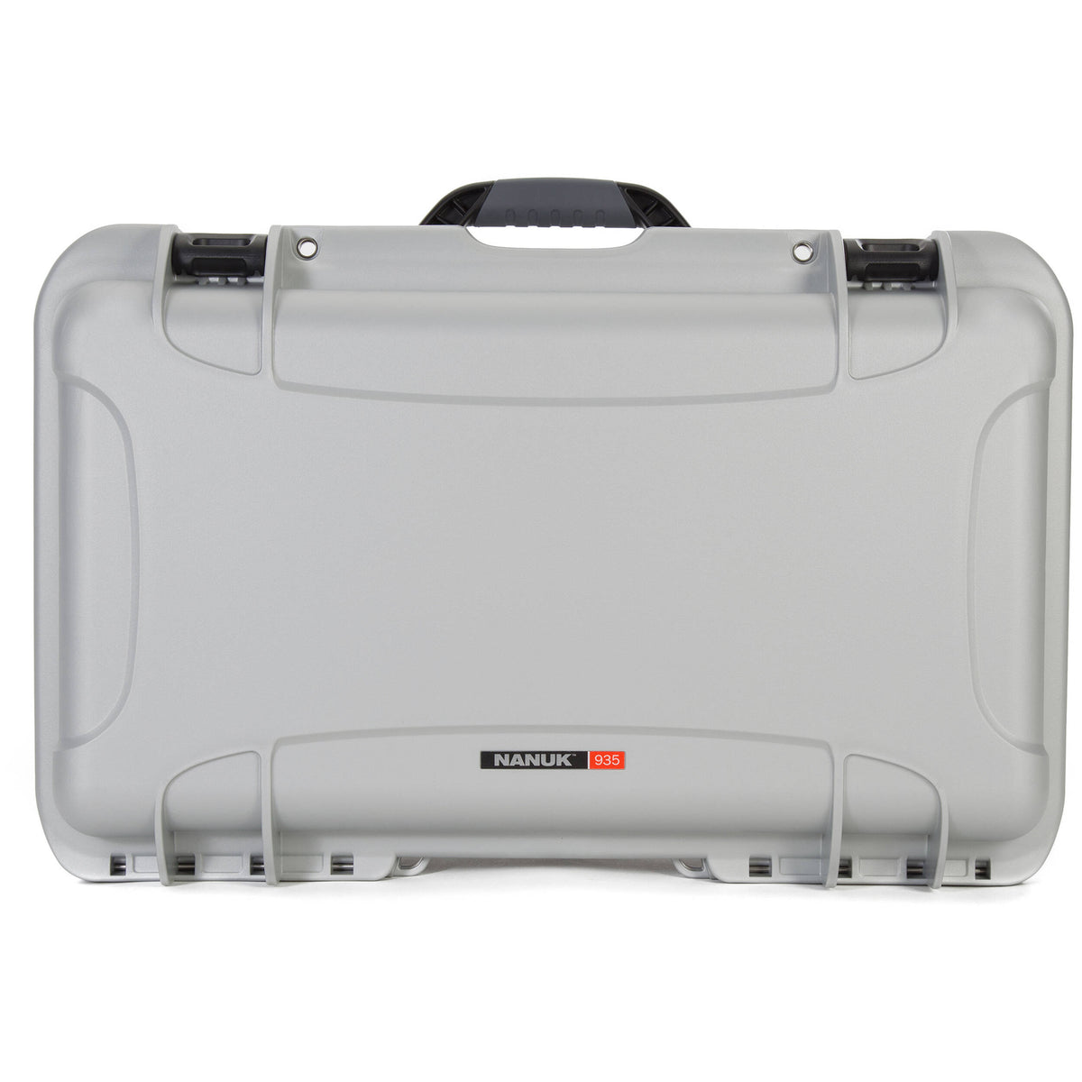 Estuche Rígido Nanuk 935 con ruedas con espuma (Plateado, 28.5L) - vista frontal