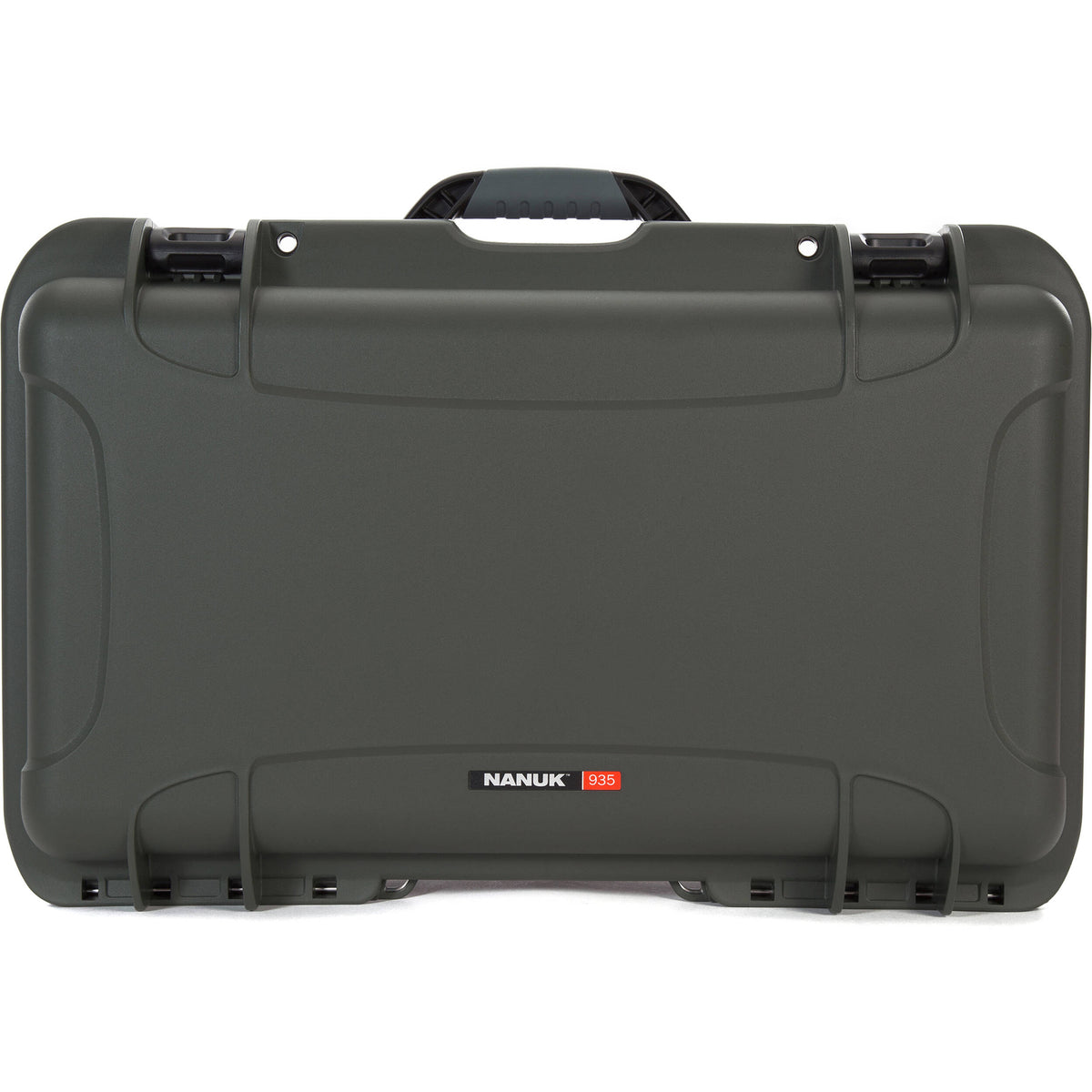 Estuche Rígido Nanuk 935 con ruedas con espuma (Verde oliva, 28.5L) - vista frontal