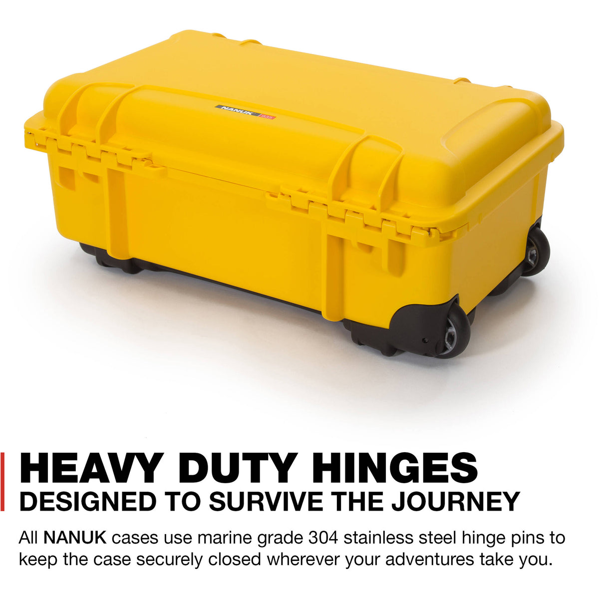 Estuche Rígido Nanuk 935 Pro Photo Kit (Amarillo, 28.5L) - en uso