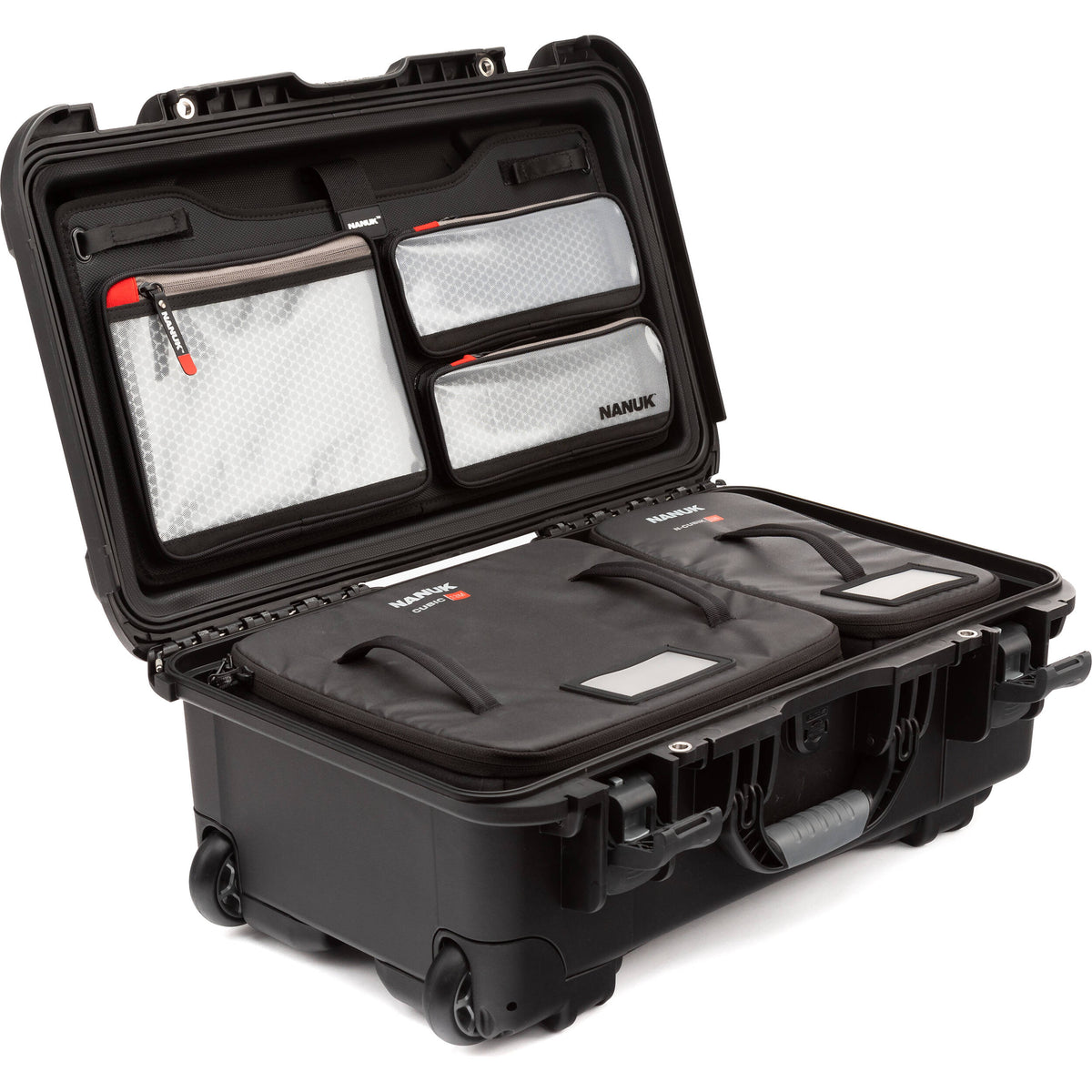 Estuche Rígido Nanuk 935 Pro Photo Kit con N-Cubik inserto (Negro, 28.5L) - vista lateral