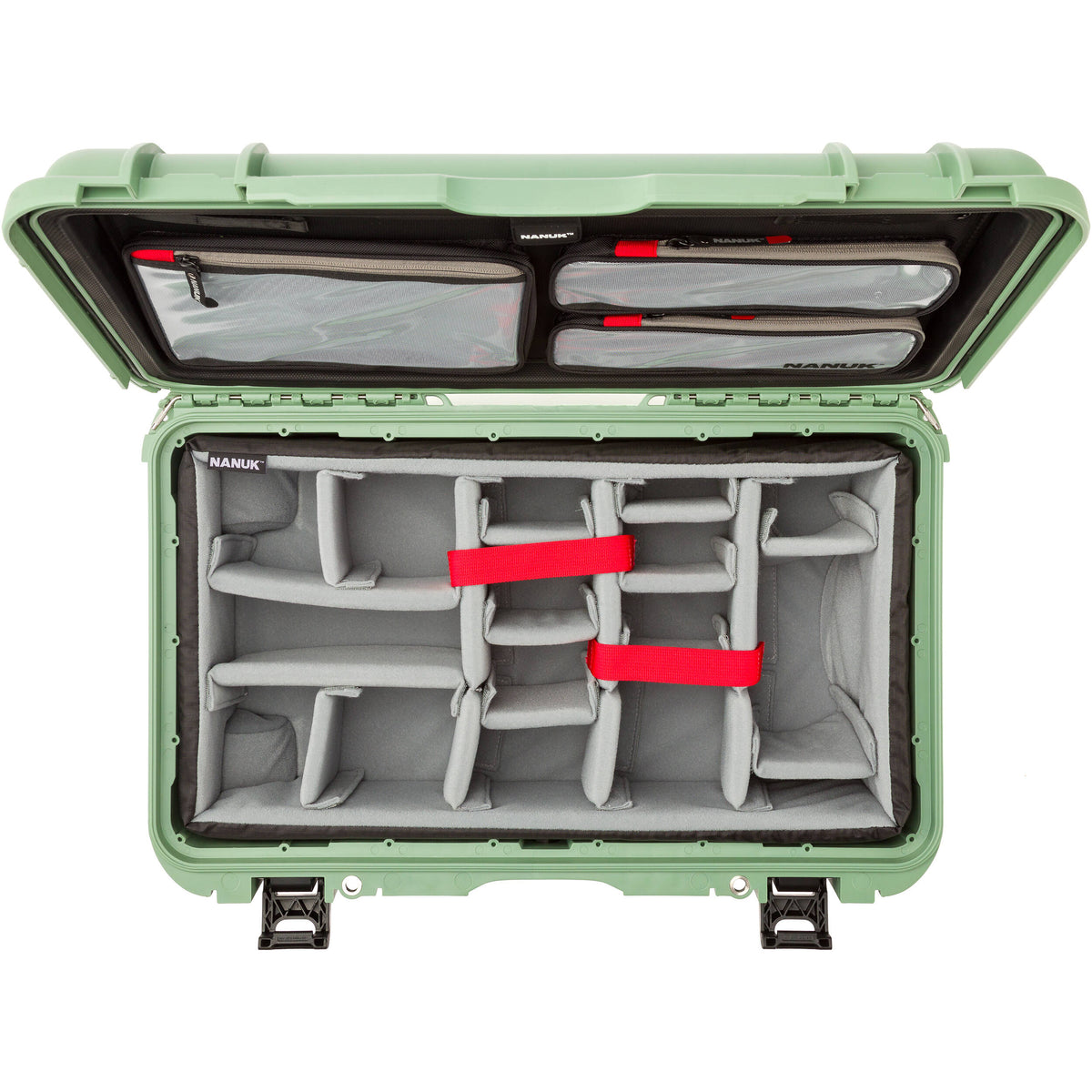 Estuche Rígido Nanuk 935 Pro Photo Kit (Sage, 28.5L) - vista lateral
