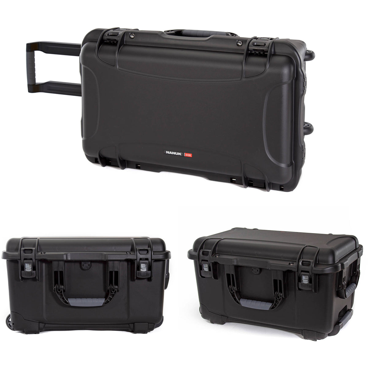 Estuche Rígido Nanuk 938 con ruedas (Negro, 51.1L) - vista frontal