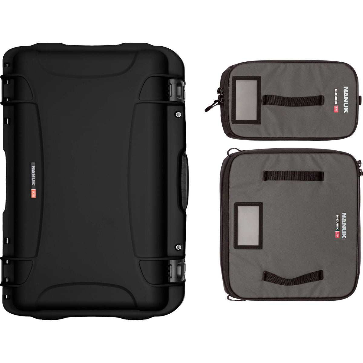 Estuche Rígido Nanuk 938 Pro Photo Kit con 8L y 16L N-Cubik inserto - contenido de la caja