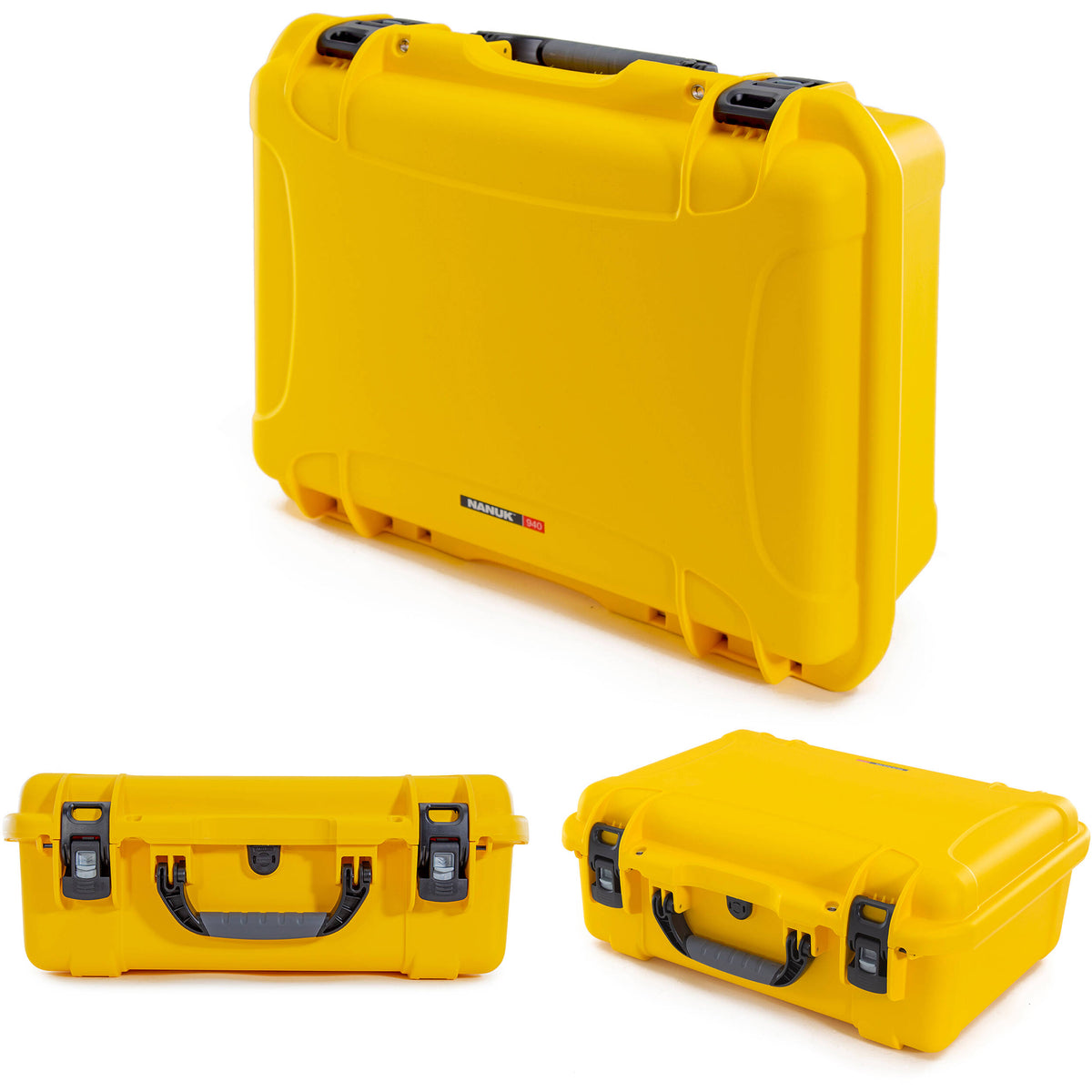 Estuche Rígido Nanuk 940 con divisores acolchados (Amarillo, 36.7L) - vista trasera