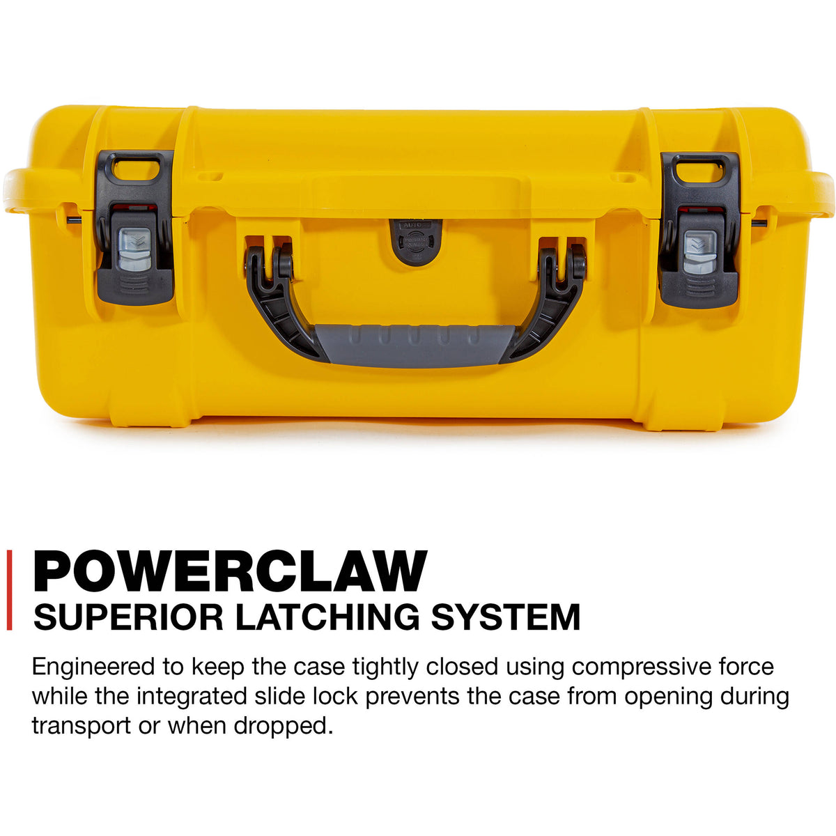 Estuche Rígido Nanuk 940 con divisores acolchados (Amarillo, 36.7L) - vista lateral