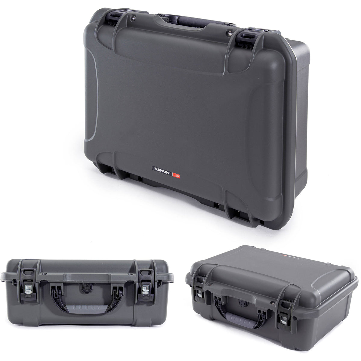 Estuche Rígido Nanuk 940 con divisores acolchados (Graphite, 36.7L) - vista trasera