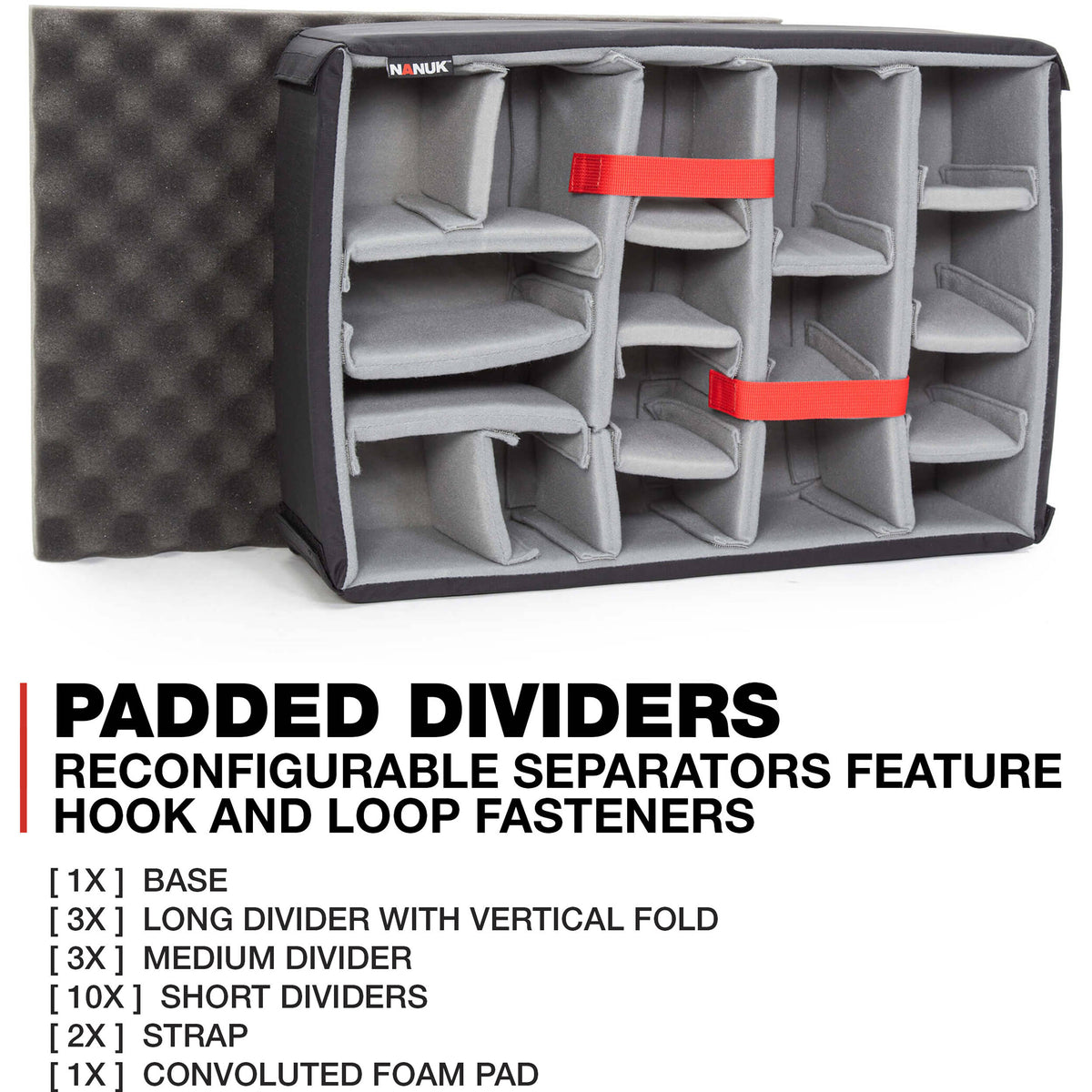 Estuche Rígido Nanuk 940 con divisores acolchados (Negro, 36.7L) - puertos y conexiones