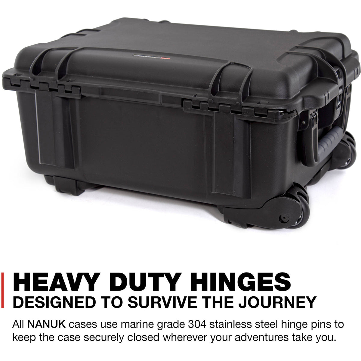 Estuche Rígido Nanuk 955 con ruedas (Negro, 62.5L) - en uso