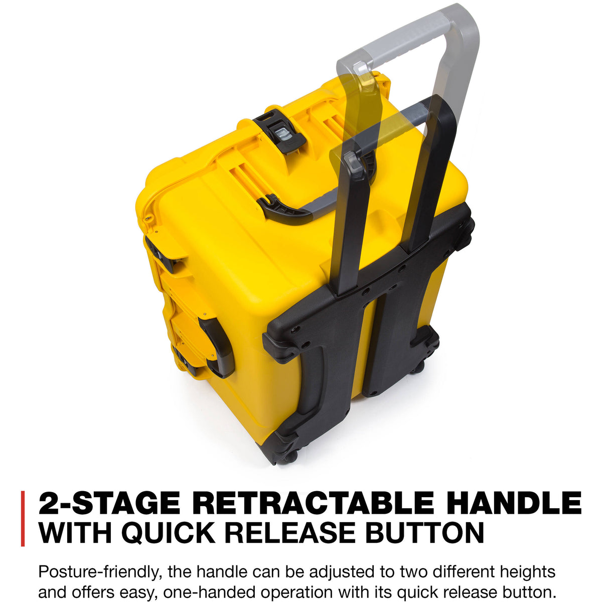 Estuche Rígido Nanuk 960 con ruedas Hard Pro Photo Kit (Amarillo, 79L) - vista frontal
