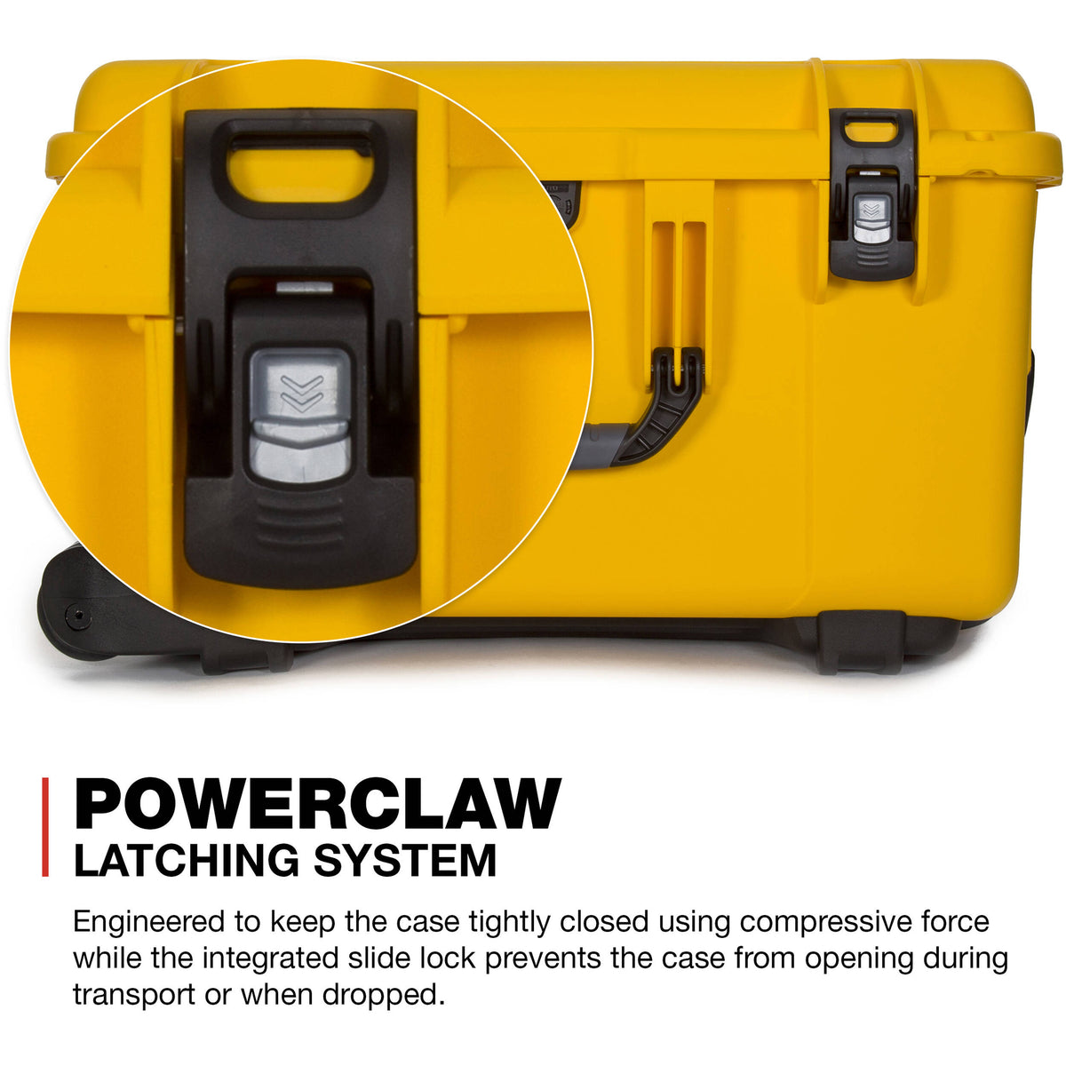 Estuche Rígido Nanuk 960 con ruedas Hard Pro Photo Kit (Amarillo, 79L) - vista lateral