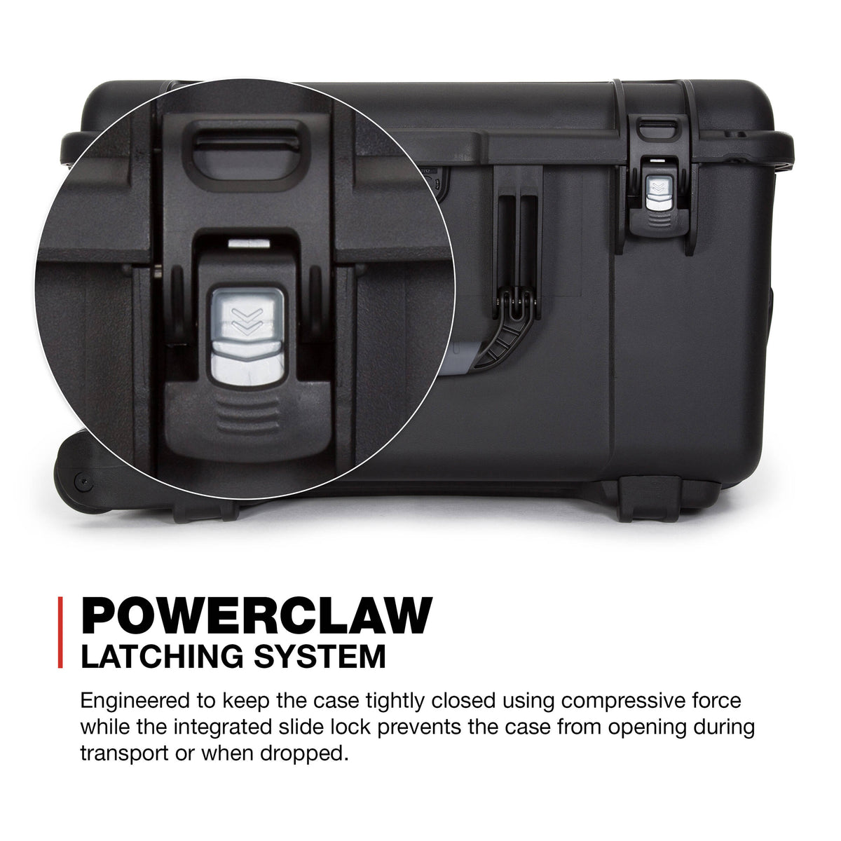 Estuche Rígido Nanuk 960 con ruedas (Negro, 79L) - vista lateral