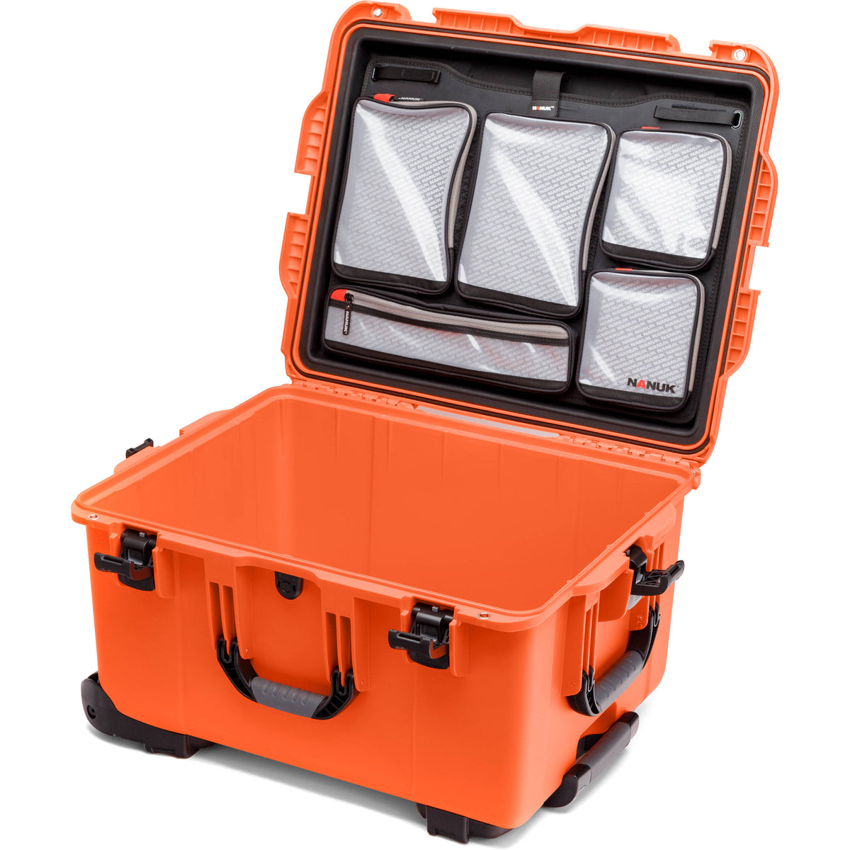 Estuche Rígido Nanuk 960 Survival Gear con ruedas con organizador en la tapa (Naranja, 79L) - vista principal