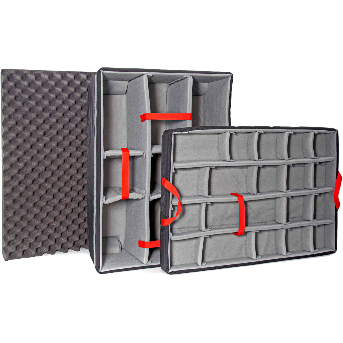 Estuche Rígido Nanuk 975T con divisores acolchados y organizador en la tapa (Negro, 186L) - contenido de la caja