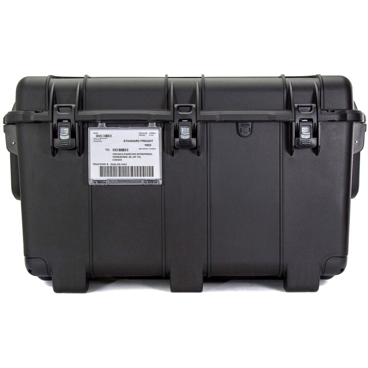 Estuche Rígido Nanuk 975T de carcasa rígida con espuma en cubos (Negro, 186L) - vista trasera