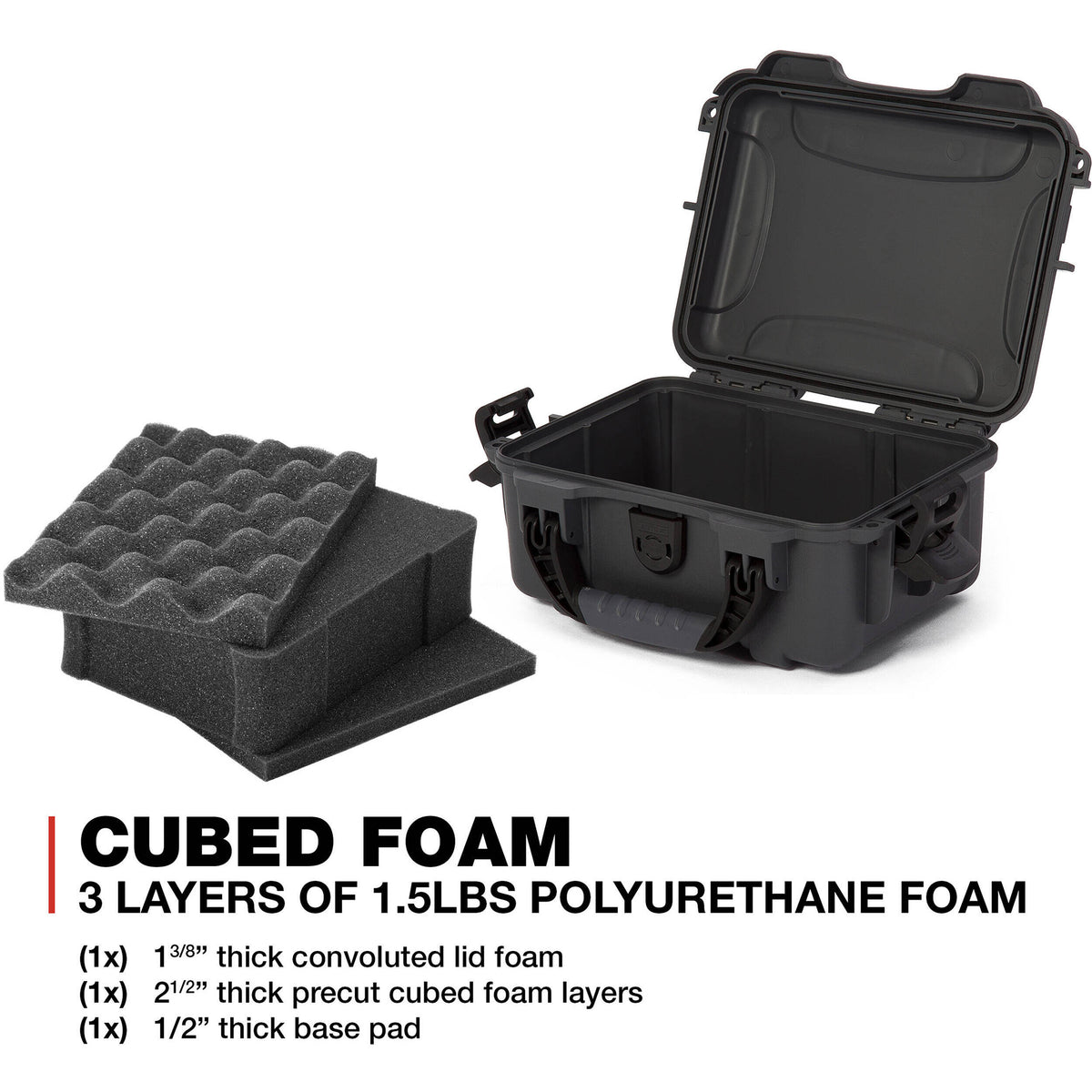 Estuche Rígido Nanuk R 904 Eco-Friendly (Negro, 3.1L) - detalle