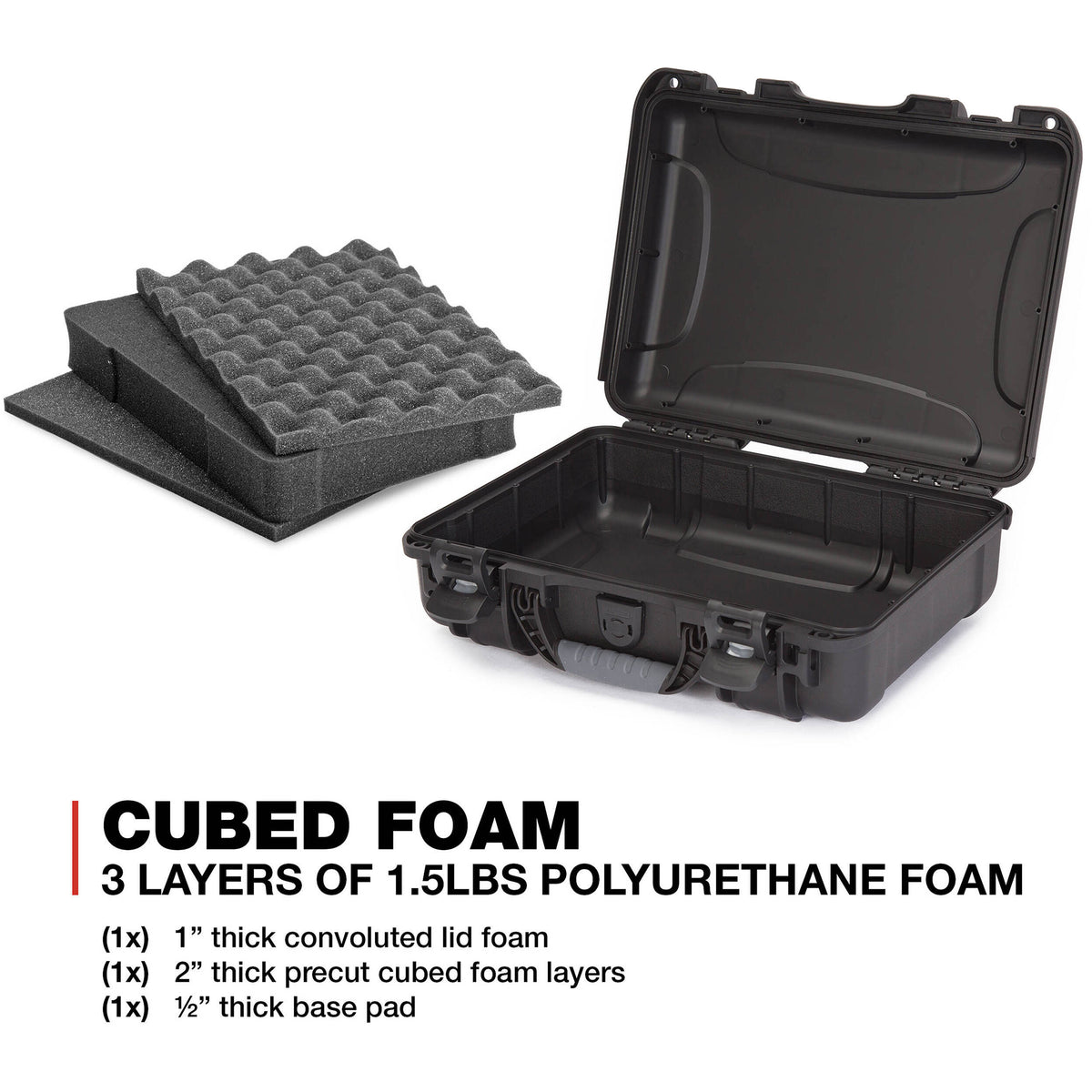 Estuche Rígido Nanuk R 910 Eco-Friendly (Negro, 8.2L) - detalle