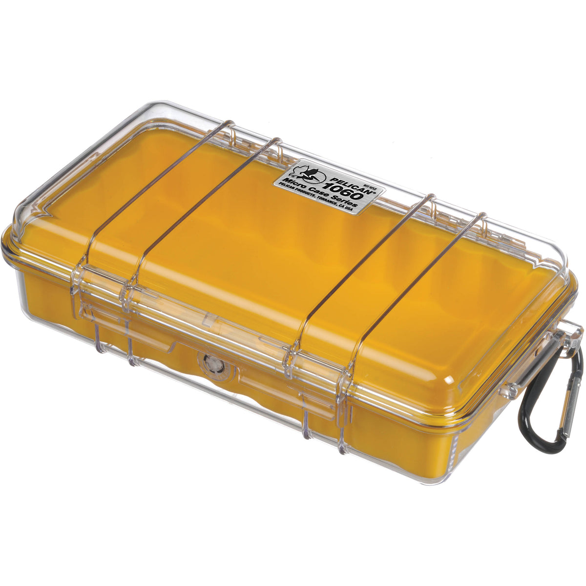 Estuche Rígido Pelican 1060 Clear Micro (Amarillo) - vista frontal