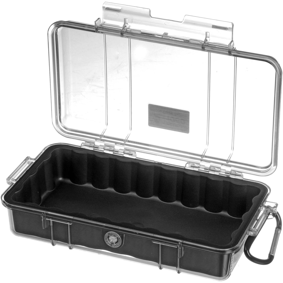 Estuche Rígido Pelican 1060 Clear Micro (Negro) - vista trasera