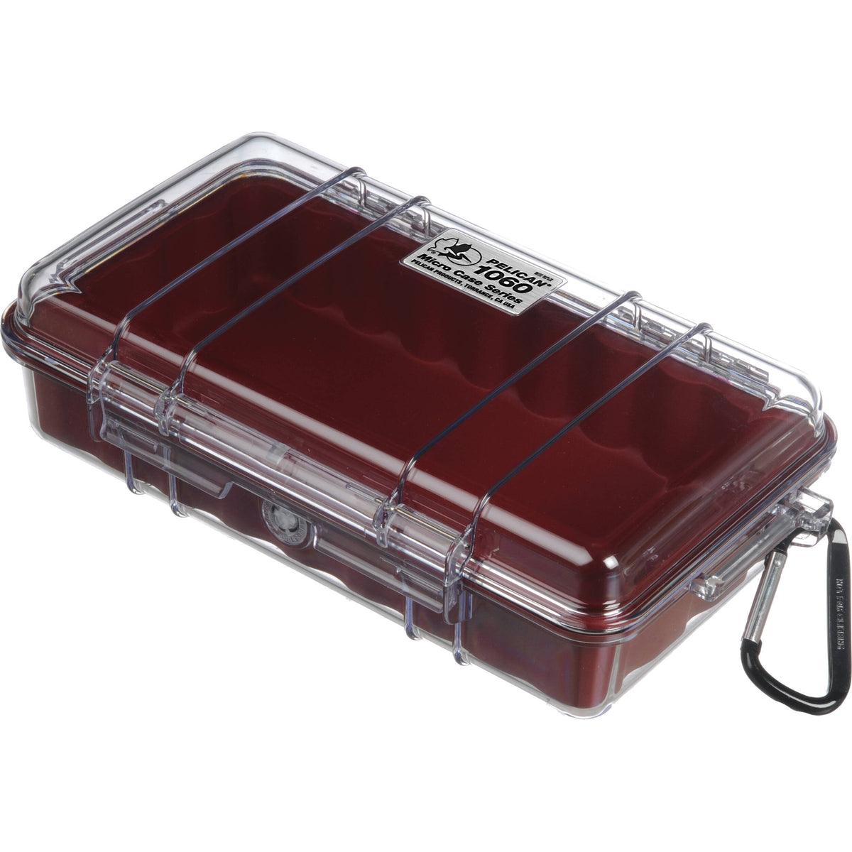 Estuche Rígido Pelican 1060 Clear Micro (Rojo) - vista frontal