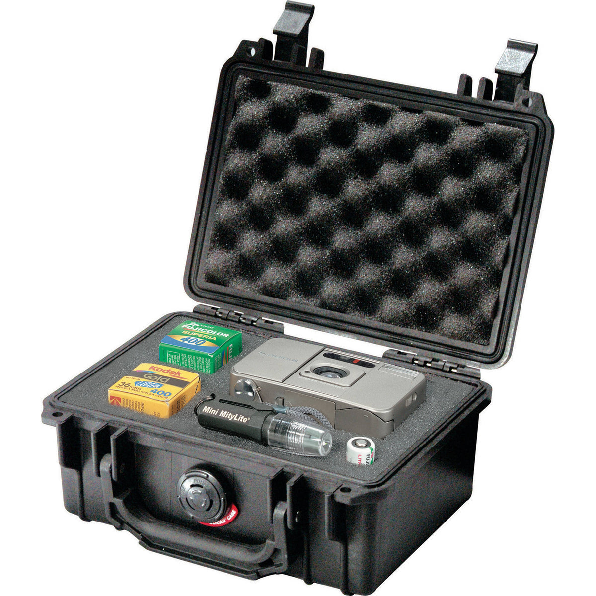 Estuche Rígido Pelican 1120 Protector (Negro, espuma Layers) - puertos y conexiones