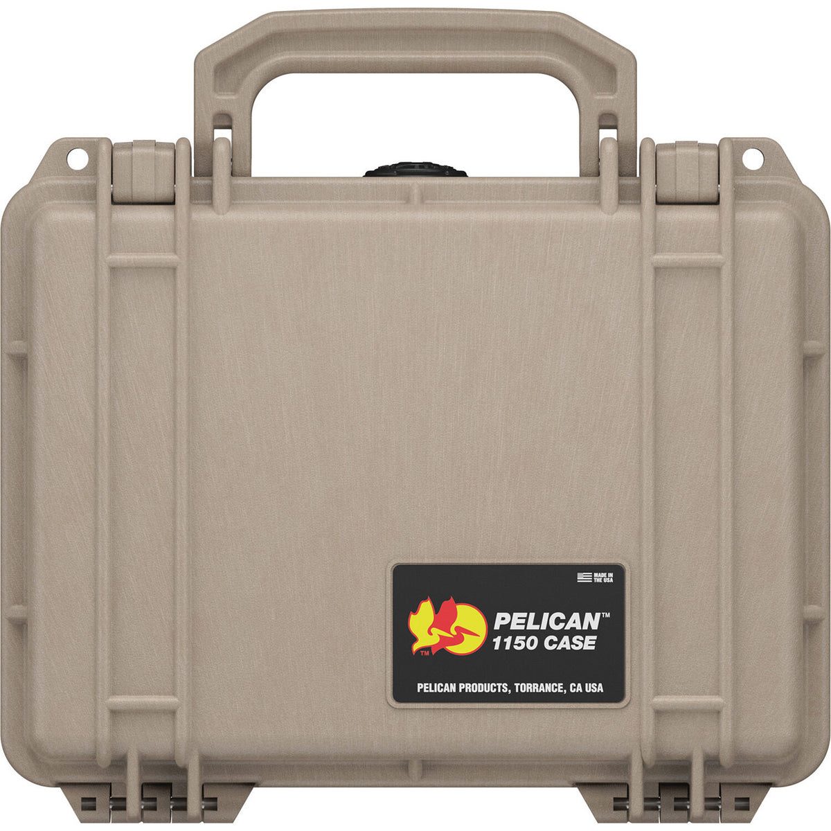 Estuche Rígido Pelican 1150 con espuma (Desert Beige) - vista trasera