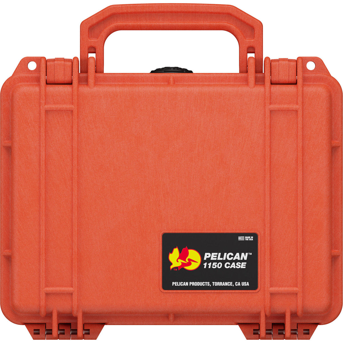 Estuche Rígido Pelican 1150 con espuma (Naranja) - vista trasera