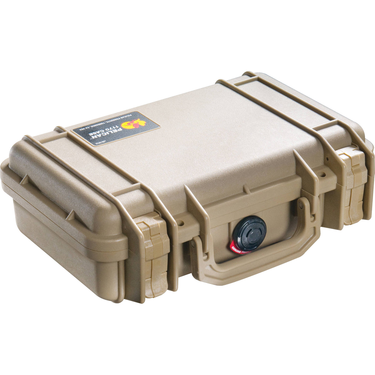 Estuche Rígido Pelican 1170 con espuma (Arena Desert) - vista frontal