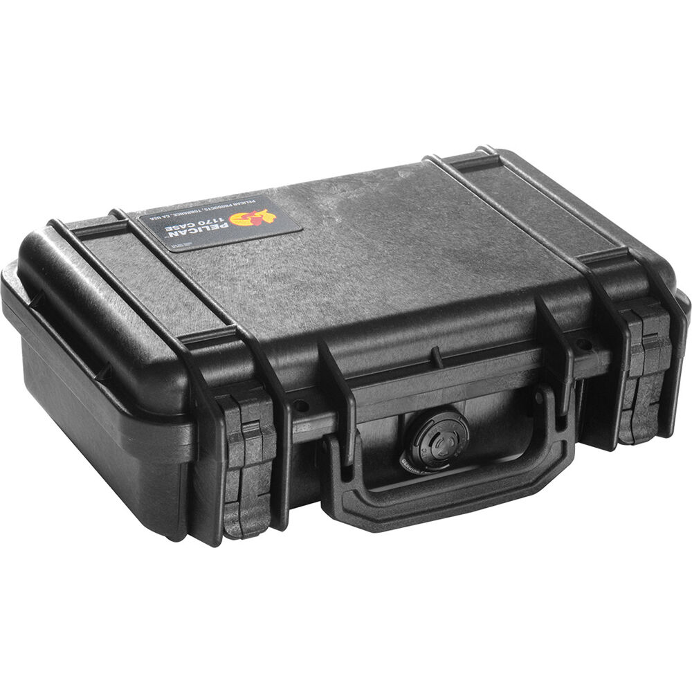 Estuche Rígido Pelican 1170 con espuma (Negro) - vista frontal