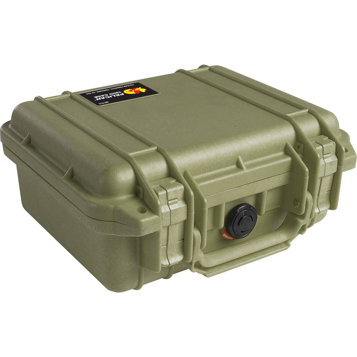 Estuche Rígido Pelican 1200 con espuma (Verde Oliva Verde Drab) - vista frontal