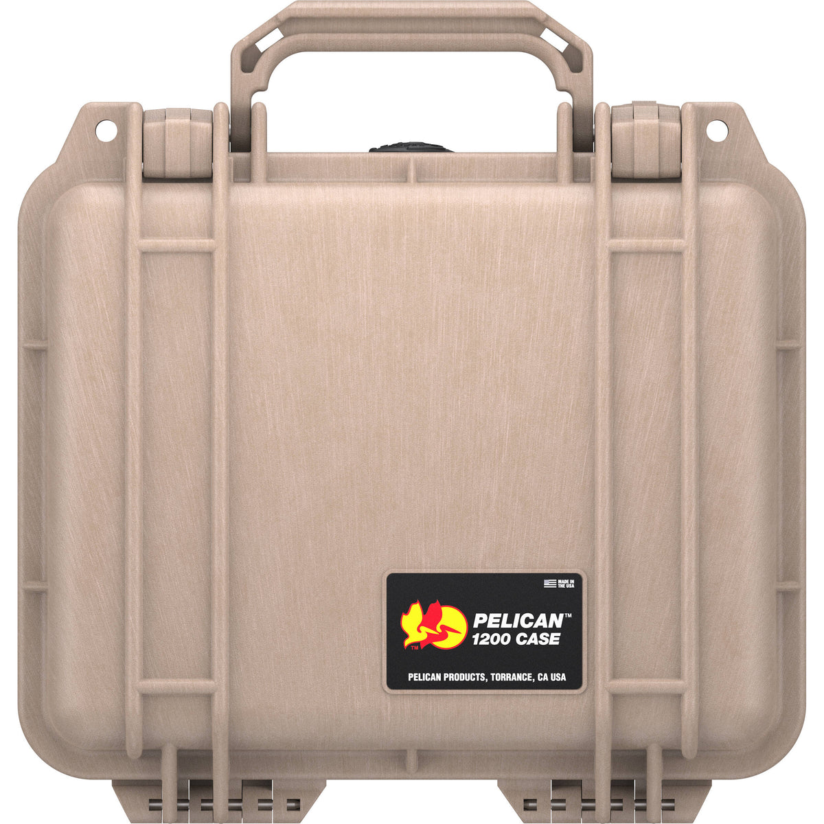 Estuche Rígido Pelican 1200 sin interior (Desert Beige) - vista trasera