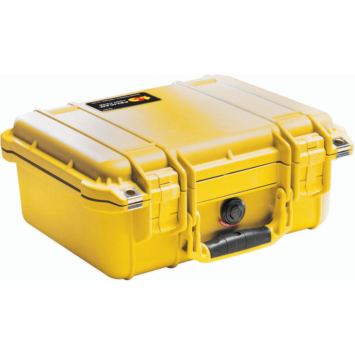 Estuche Rígido Pelican 1400 con espuma (Amarillo) - vista lateral