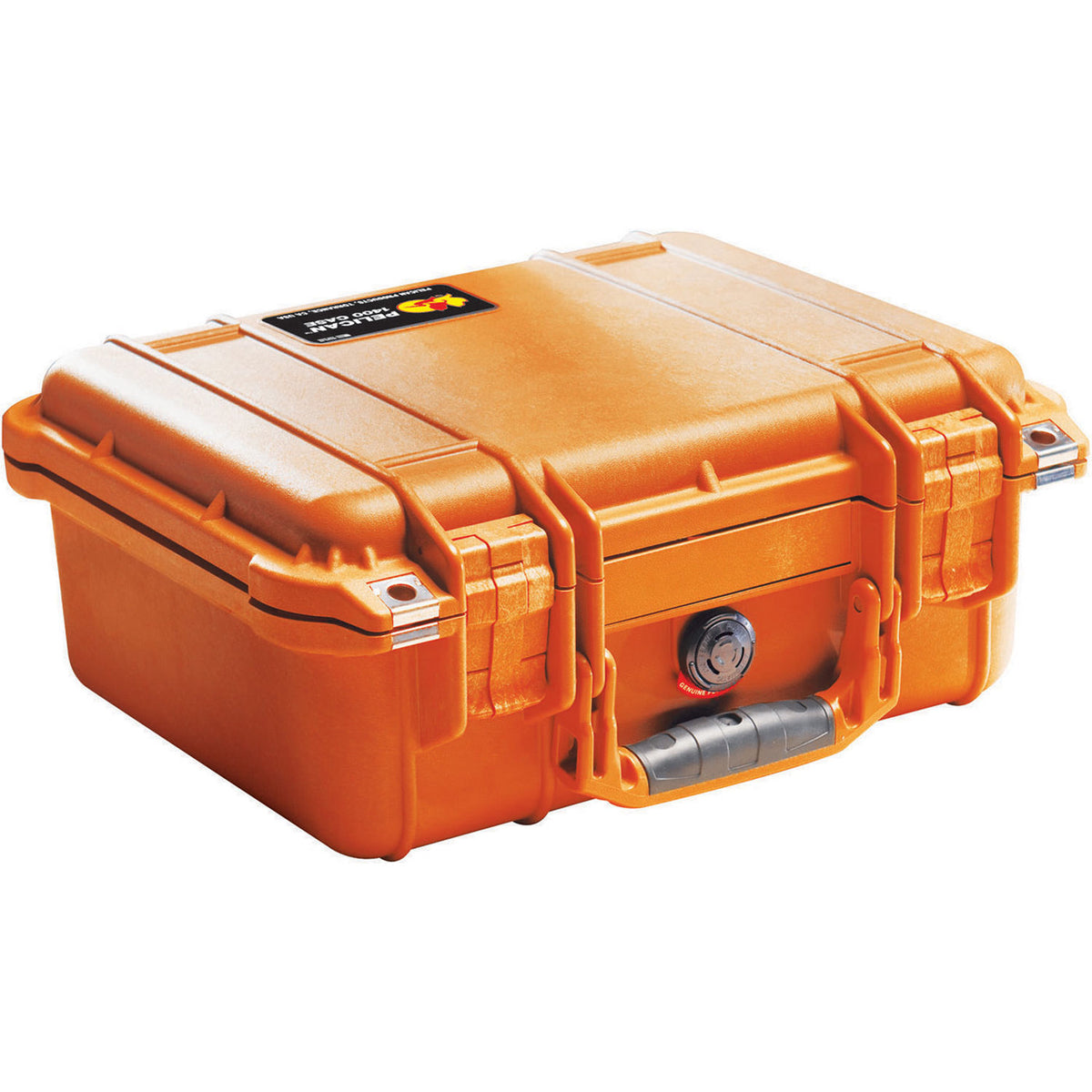 Estuche Rígido Pelican 1400 con espuma (Naranja) - vista frontal