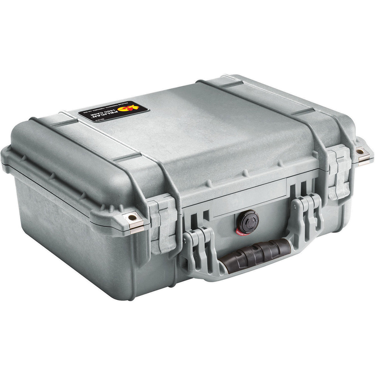 Estuche Rígido Pelican 1450 con espuma (Plateado) - vista frontal