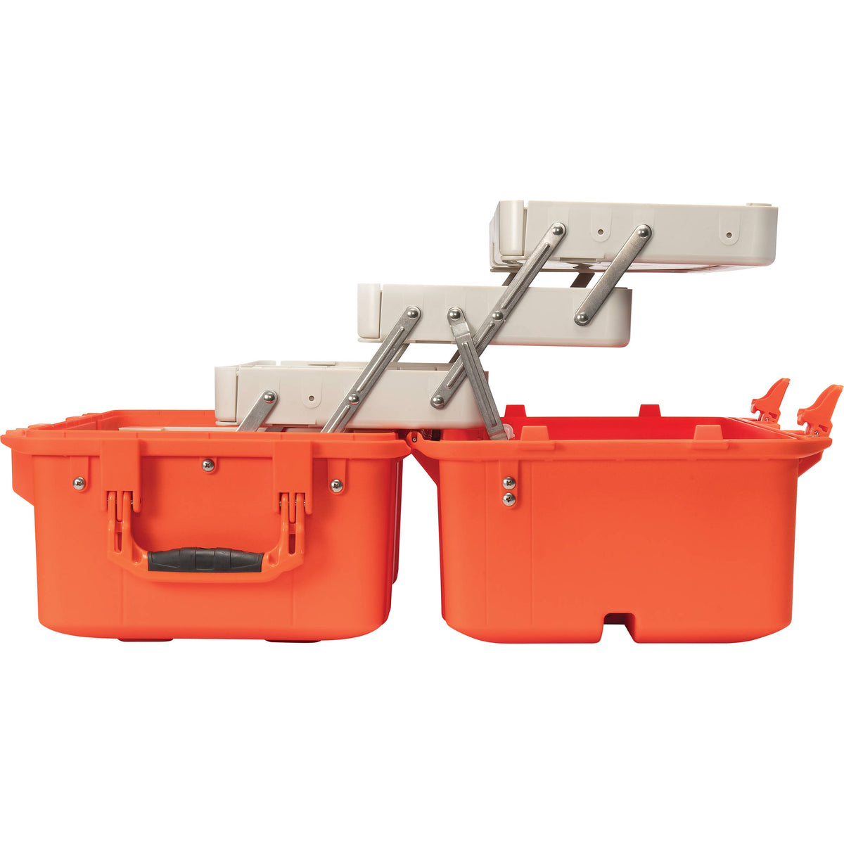 Estuche Rígido Pelican 1465EMS Air EMS con organizador y divisores (Naranja) - puertos y conexiones