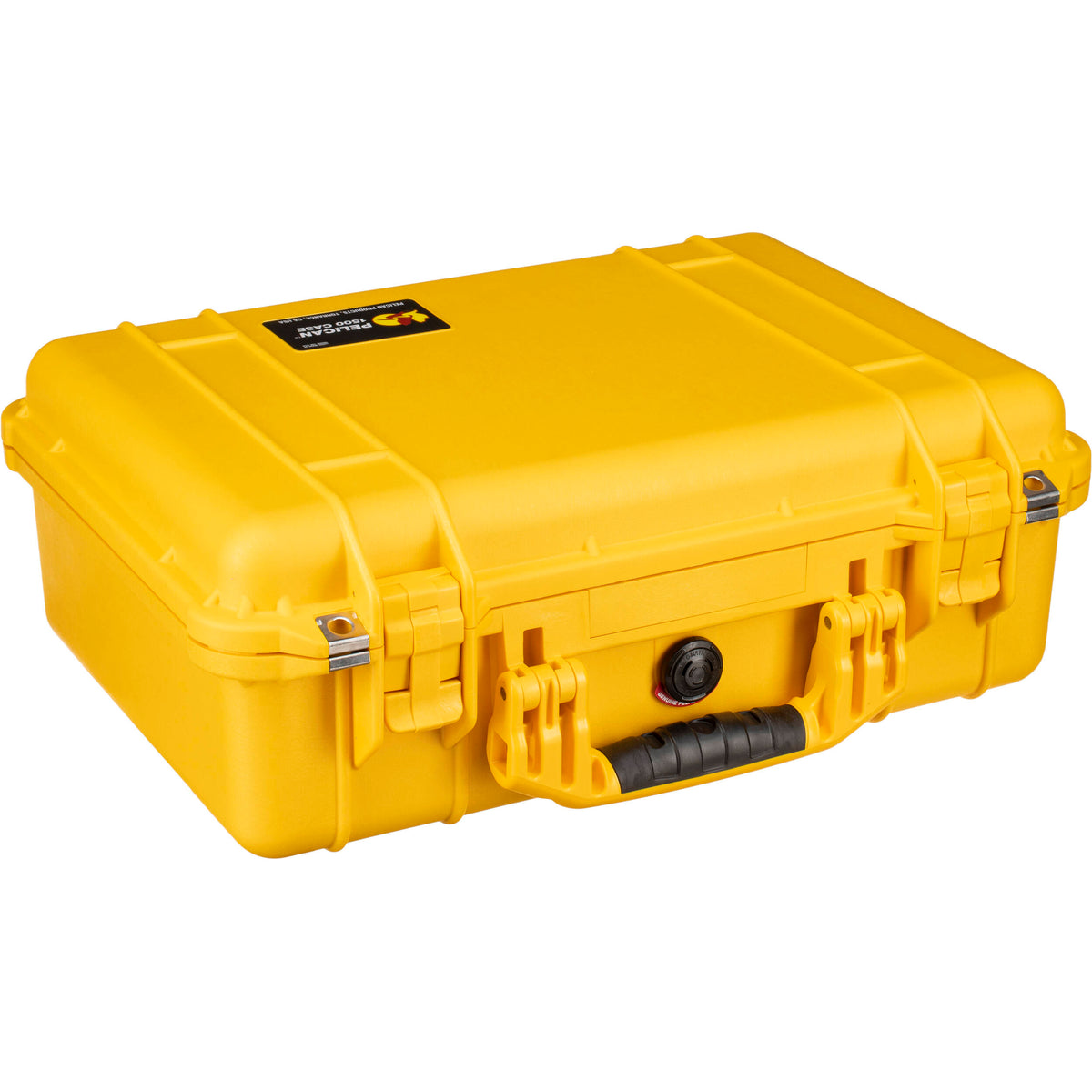 Estuche Rígido Pelican 1500NF sin espuma (Amarillo) - detalle