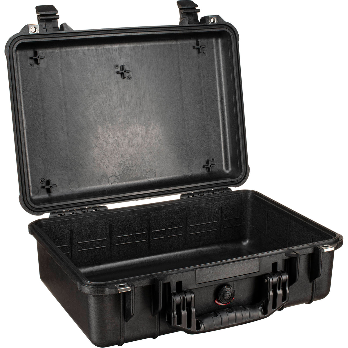 Estuche Rígido Pelican 1500NF sin interior (Negro) - en uso