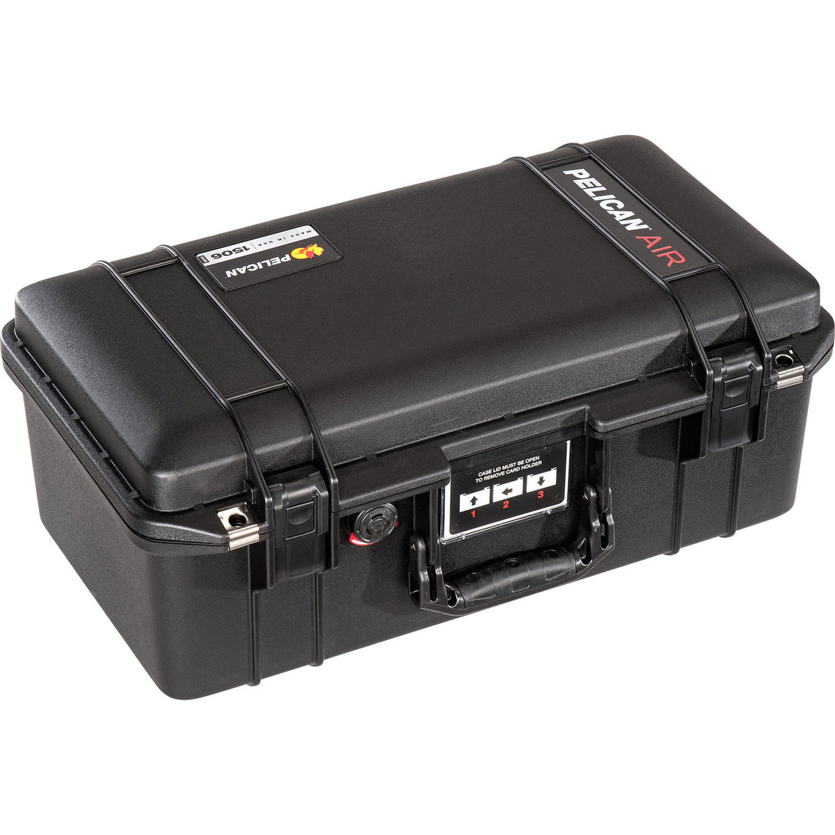 Estuche Rígido Pelican 1506 Air con espuma (Negro) - vista trasera