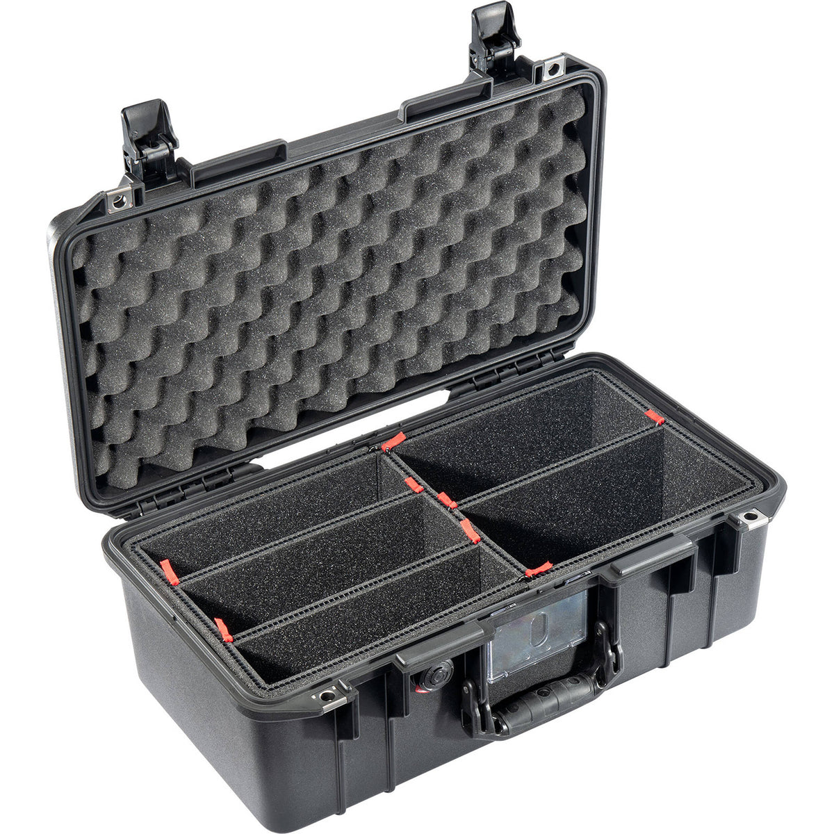 Estuche Rígido Pelican 1506 AirTP con inserto TrekPak (Negro) - vista frontal
