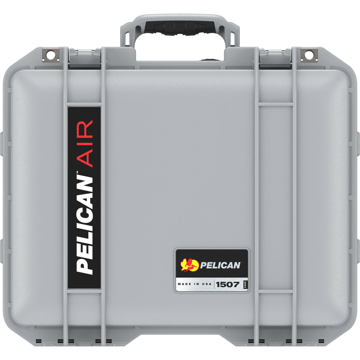 Estuche Rígido Pelican 1507AirNF Hard Carry con Liner, sin interior (Plateado) - vista trasera