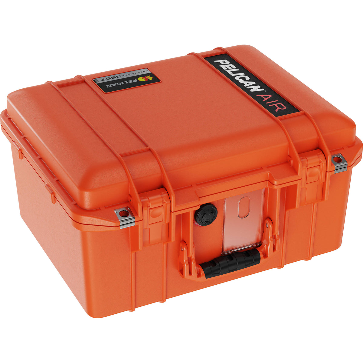Estuche Rígido Pelican 1507AirWF con inserto de espuma y forro (Naranja) - vista frontal