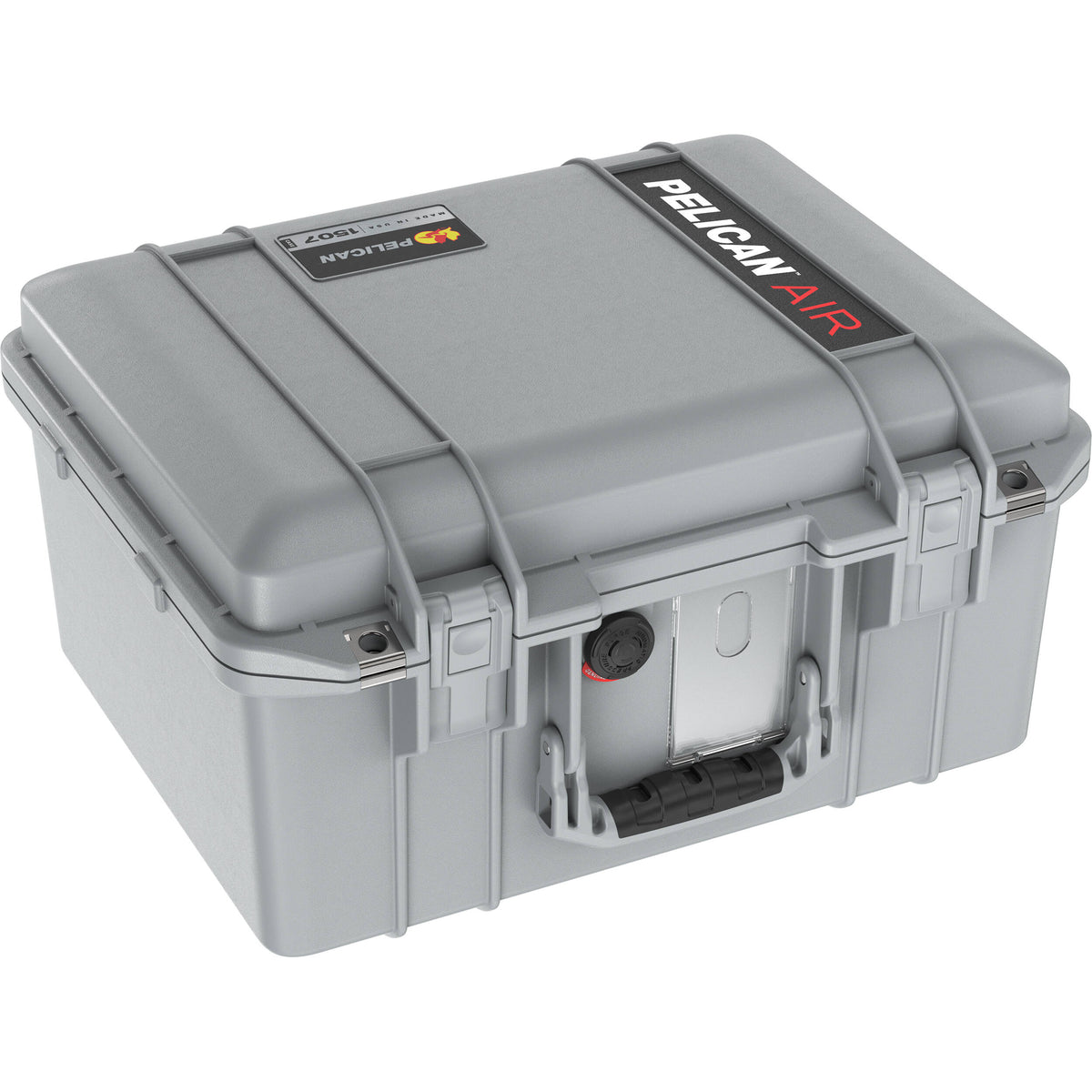 Estuche Rígido Pelican 1507AirWF Hard Carry con espuma y Liner (Plateado) - vista frontal