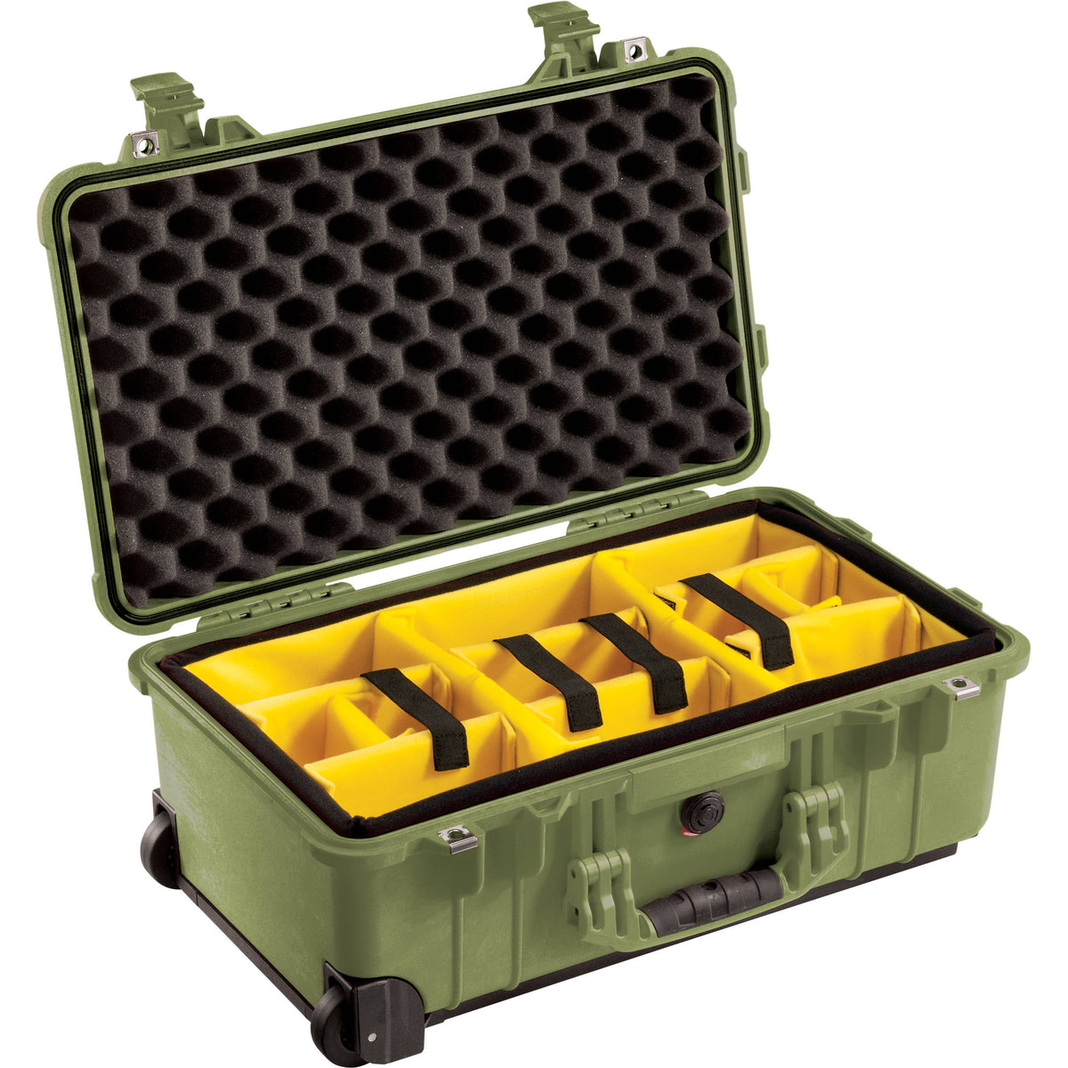 Estuche Rígido Pelican 1510 Carry On con Amarillo y Negro juego de divisores (Verde oliva Drab) - vista principal