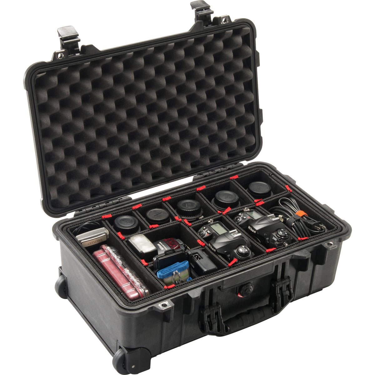 Estuche Rígido Pelican 1510 Protector con divisores TrekPak (Negro) - vista trasera