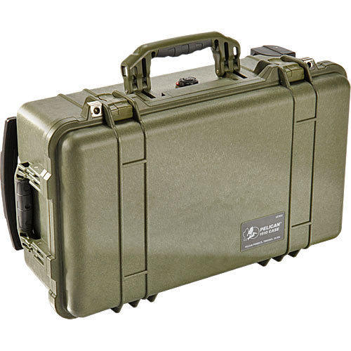 Estuche Rígido Pelican 1510 Protector con espuma Interior (Verde oliva Drab) - vista frontal