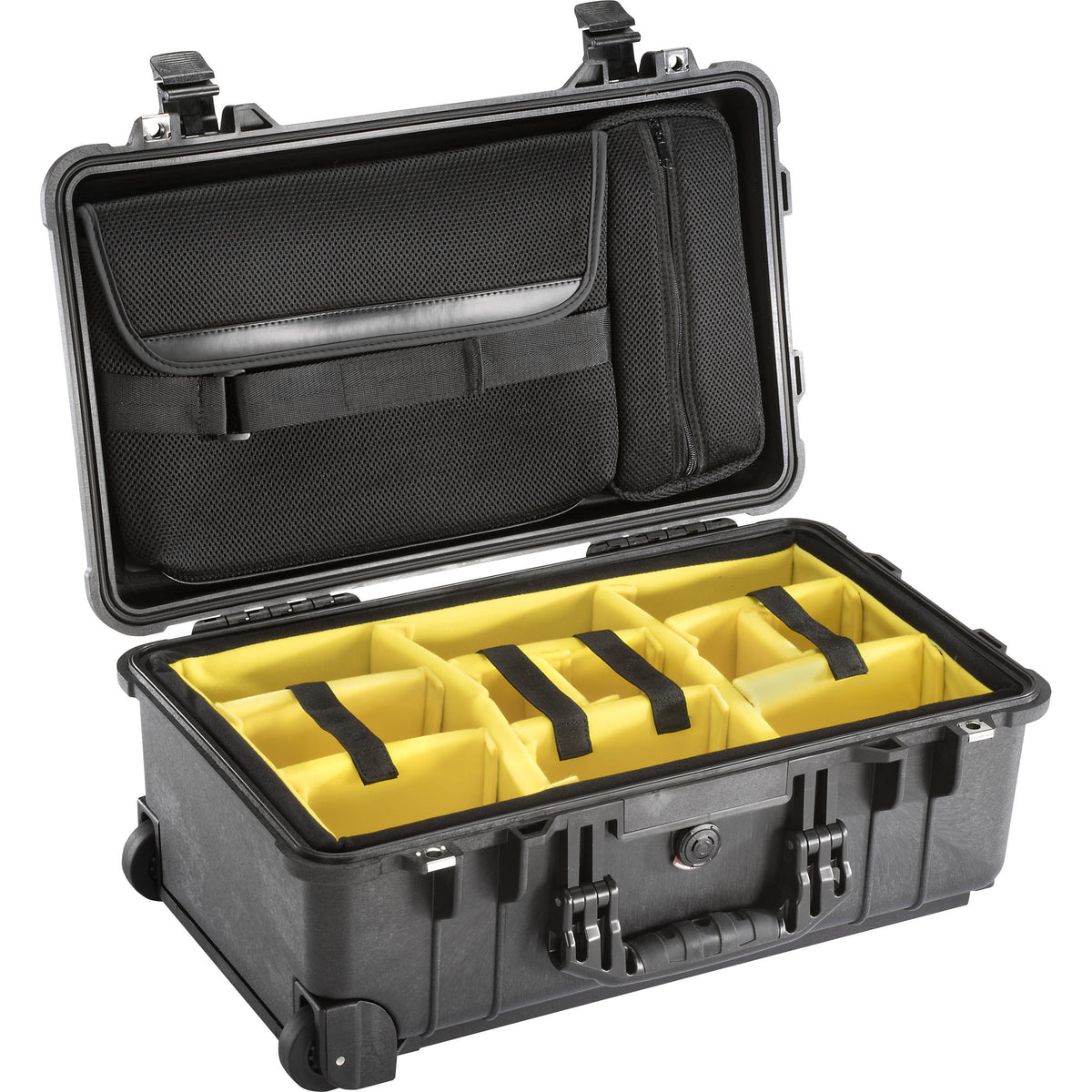 Estuche Rígido Pelican 1510SC Studio con organizador en la tapa y Amarillo juego de divisores (Negro) - vista principal